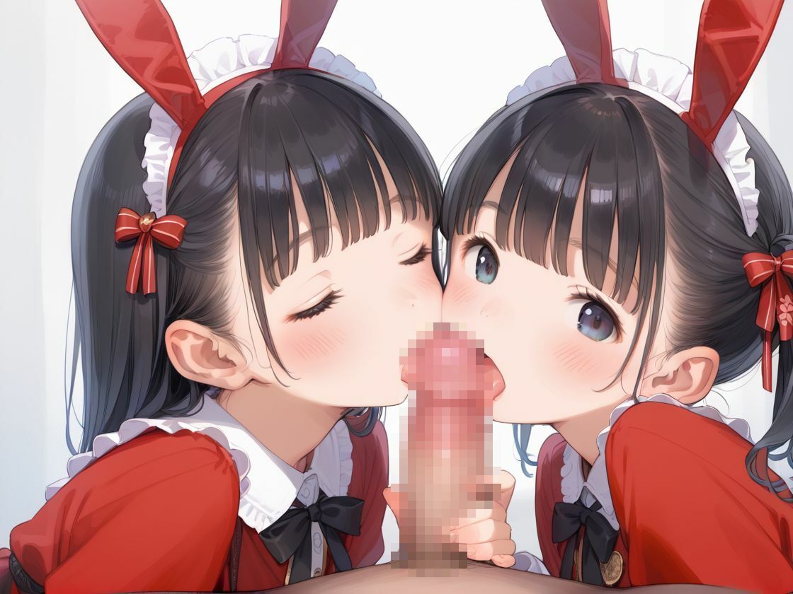 サンプル画像2:ウサ耳をつけたかわいい妹の甘いご奉仕(あんこ) [d_546775]