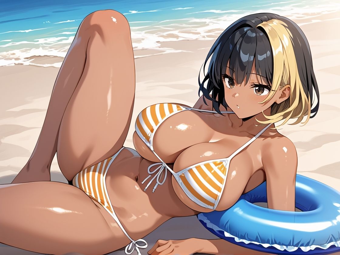 サンプル画像2:パパ活！爆乳褐色ギャル  南国編(ひなたのひよこ) [d_546824]