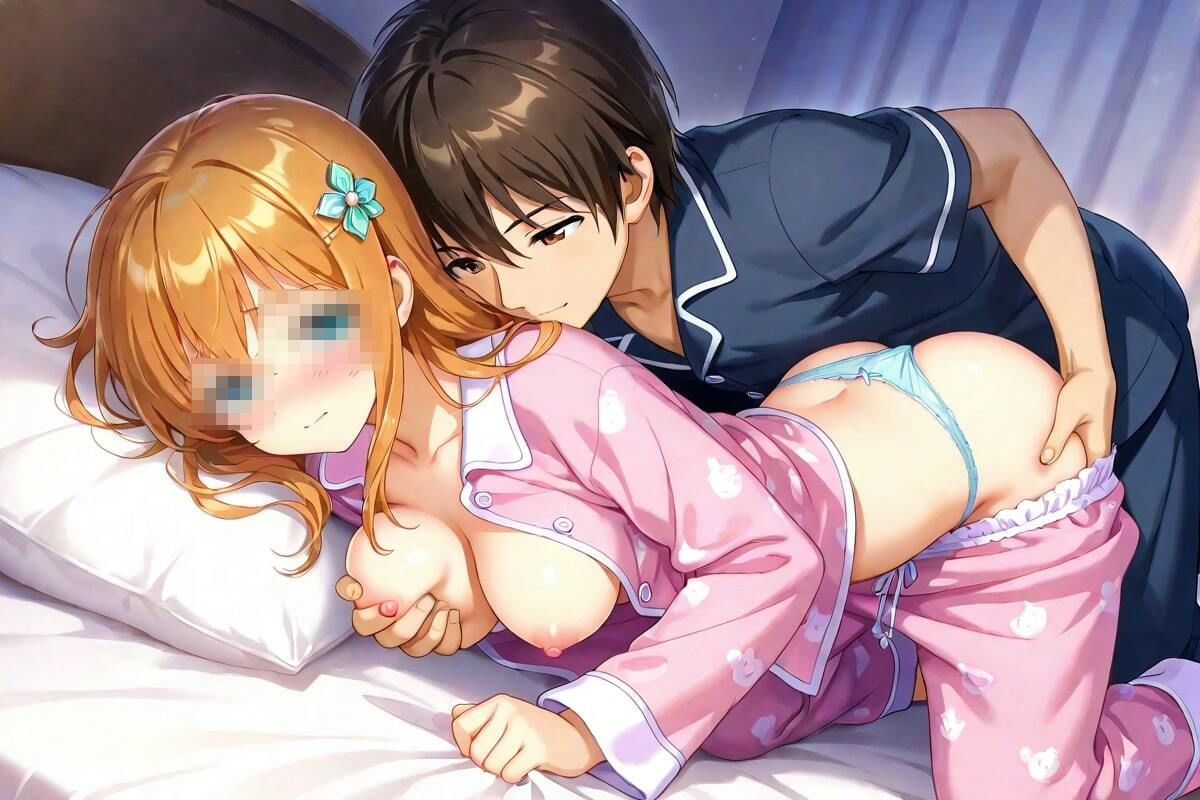 サンプル画像1:パジャマ姿の妹と  2人だけの時間(AI幻想工房) [d_546994]