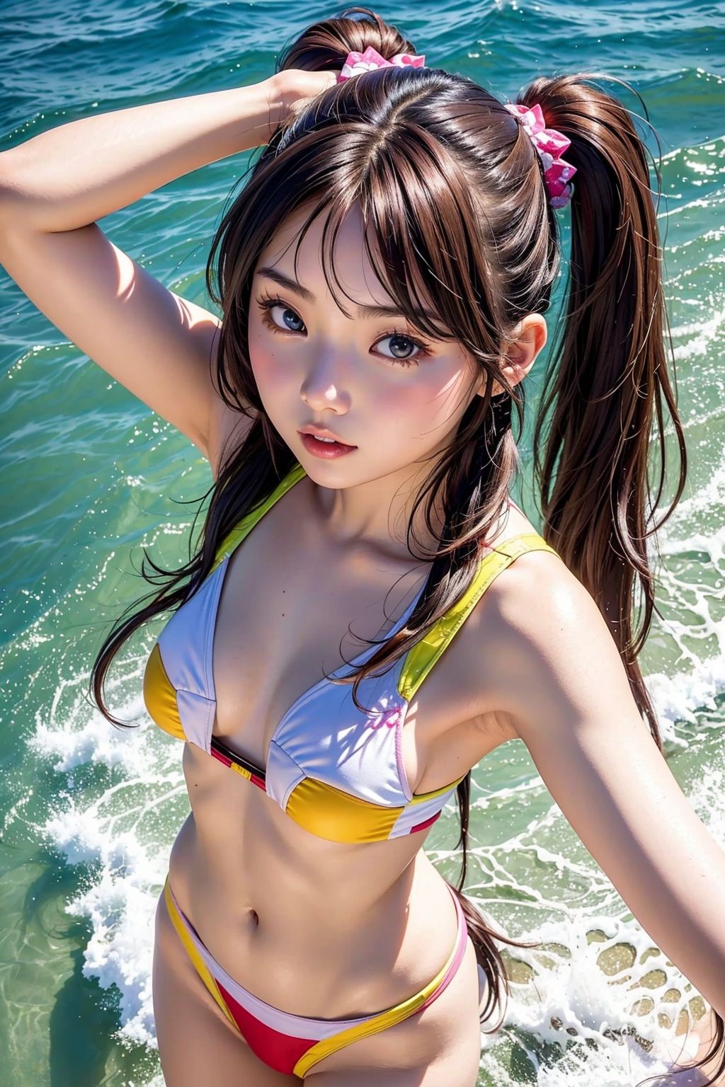 サンプル画像2:ビーチの天使たち キュートなツインテール(A_LOVE_A) [d_547159]