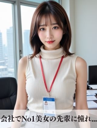 〜妄想シリーズ〜憧れの先輩とオフィスで中出しSEX 画像1