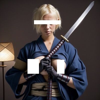 サンプル画像2:恐怖のくノ一（女忍者）グラビア写真500枚:危険！刀持っています。勃ったら切るよ。Killよ。（乳輪・乳首あり。）(MUTANTITS) [d_547368]