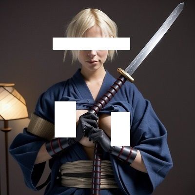 サンプル画像4:恐怖のくノ一（女忍者）グラビア写真500枚:危険！刀持っています。勃ったら切るよ。Killよ。（乳輪・乳首あり。）(MUTANTITS) [d_547368]