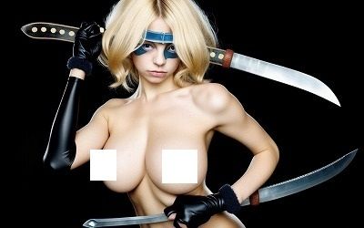 サンプル画像2:新ジャンル:刀女、女刀賊、刀乳、乳刀賊、勃ったら切る。巨乳賊グラビア、女刀賊コスプレ写真500枚持ってけ泥棒、勃ったらKillよ。(MUTANTITS) [d_547382]