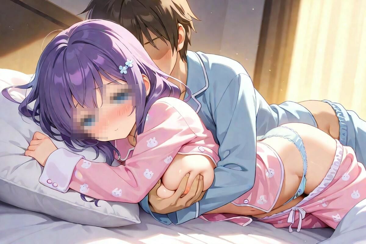 サンプル画像4:パジャマのまま  もっとドキドキしたい(AI幻想工房) [d_547421]