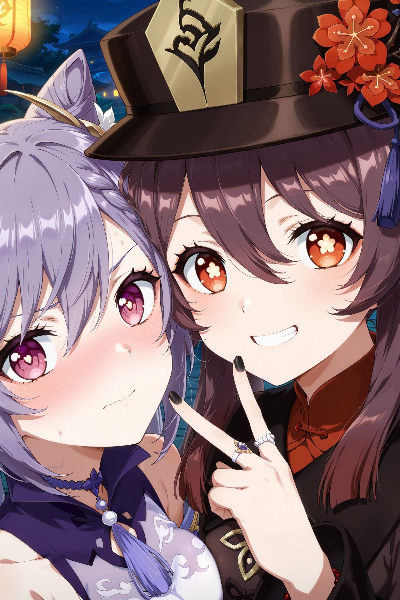 サンプル画像1:胡桃＆刻晴とえっち。(honey girl) [d_547596]