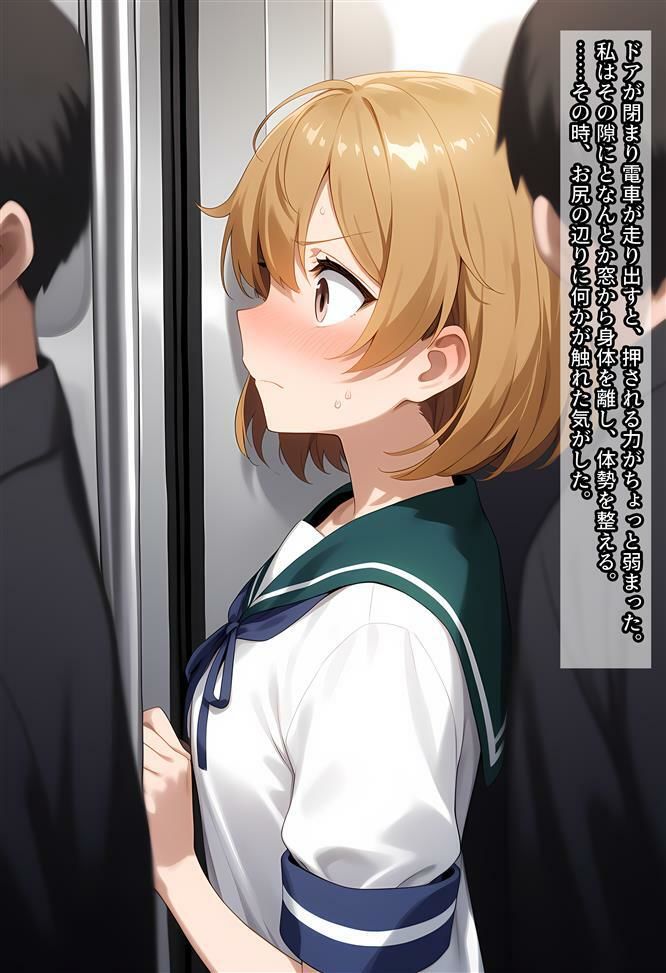 サンプル画像2:朧ちゃんが電車で痴○される話(相田ナリラ) [d_547687]