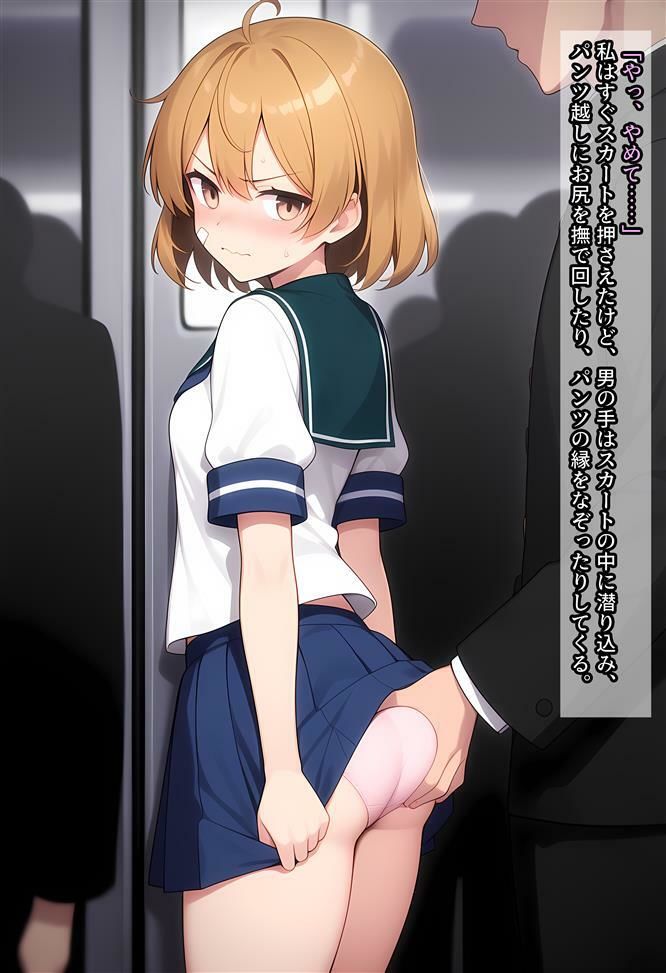 サンプル画像3:朧ちゃんが電車で痴○される話(相田ナリラ) [d_547687]