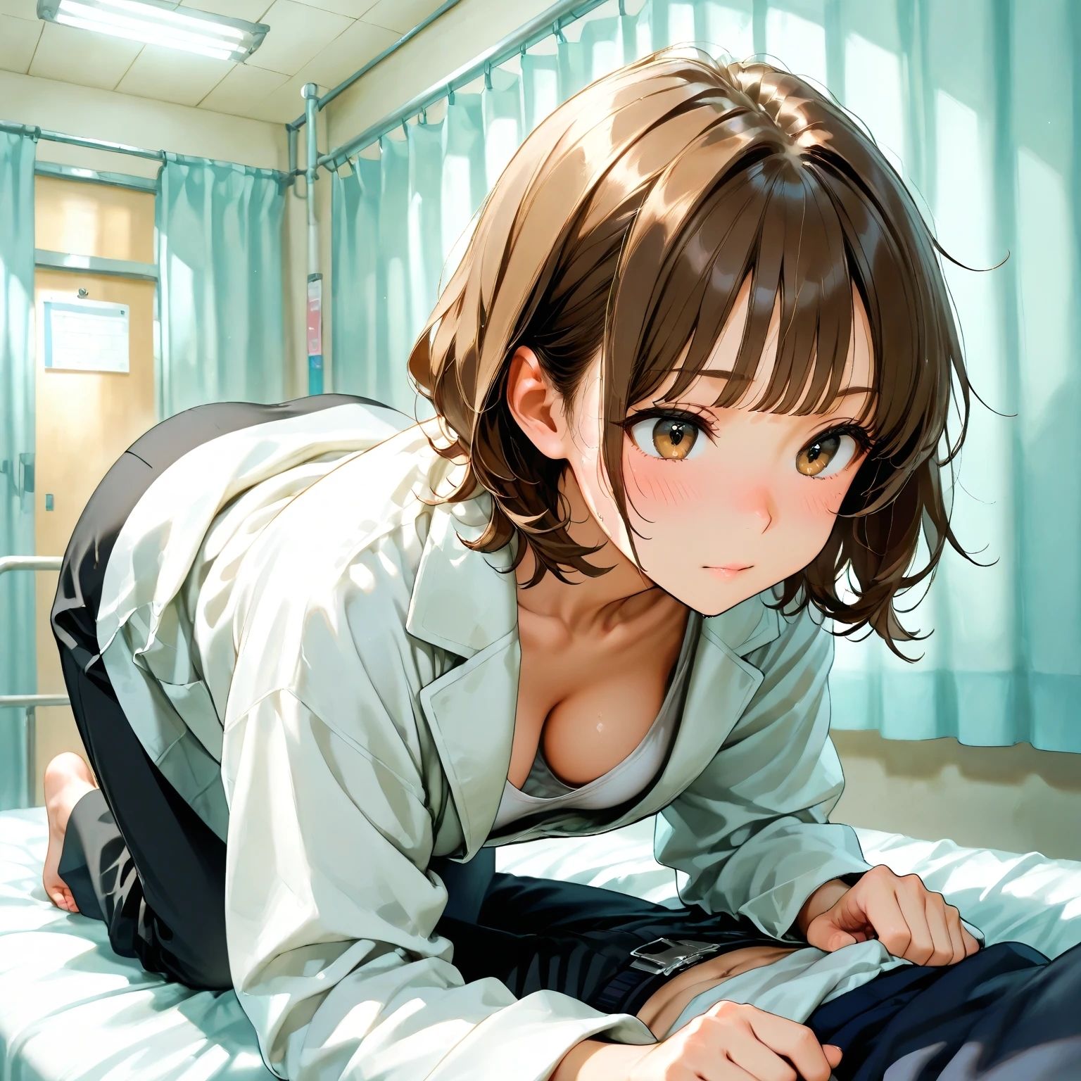 サンプル画像1:AIイラスト画像集  保健室の先生  フェラ特集(AI工房ひげめがね) [d_547703]