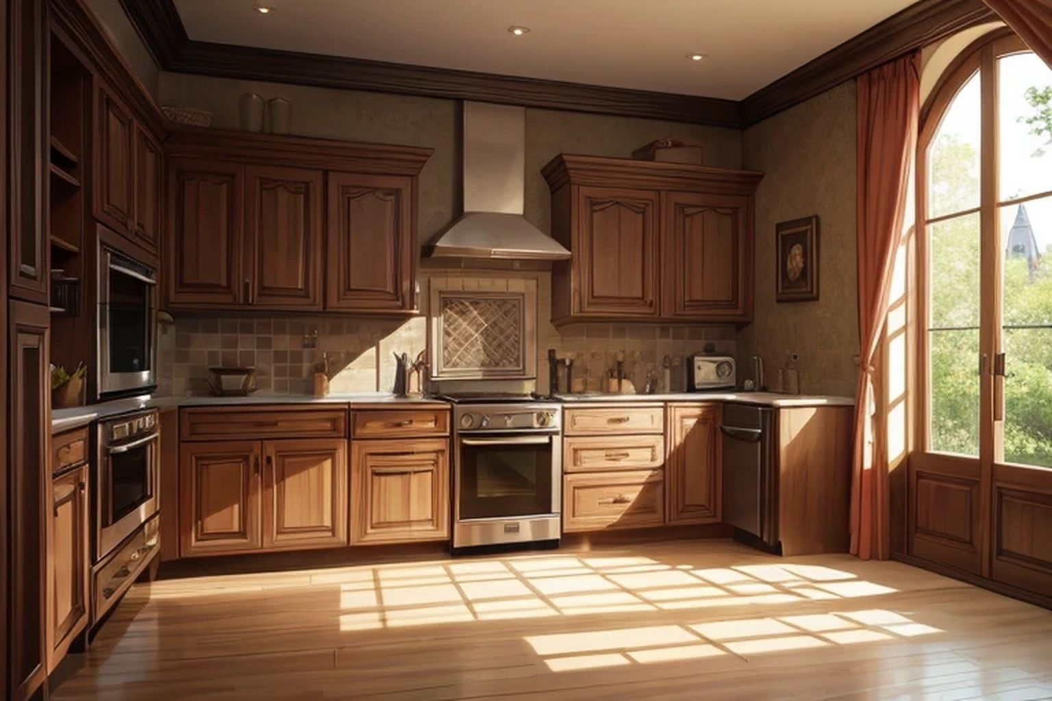 サンプル画像3:城・屋敷の調理室  背景素材(豊川内角) [d_547710]