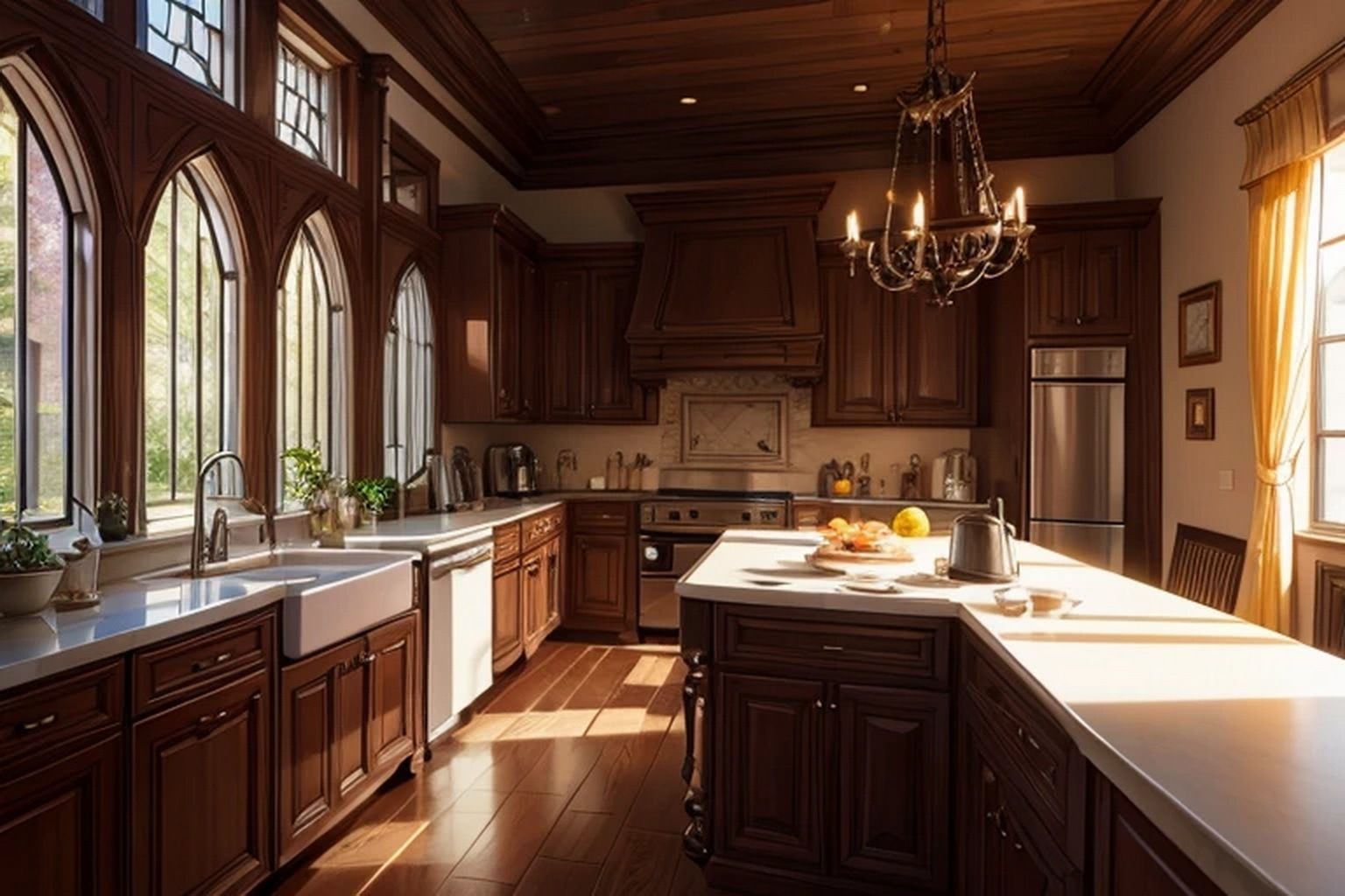 サンプル画像5:城・屋敷の調理室  背景素材(豊川内角) [d_547710]