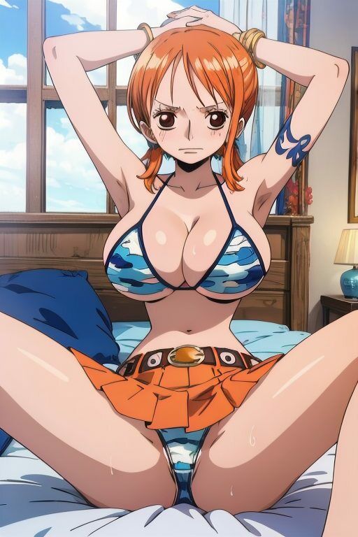 サンプル画像6:ナミさんと空島に行く前にひたすらHさせて欲しいと頼み込んでみた149枚(秋山堂) [d_547798]