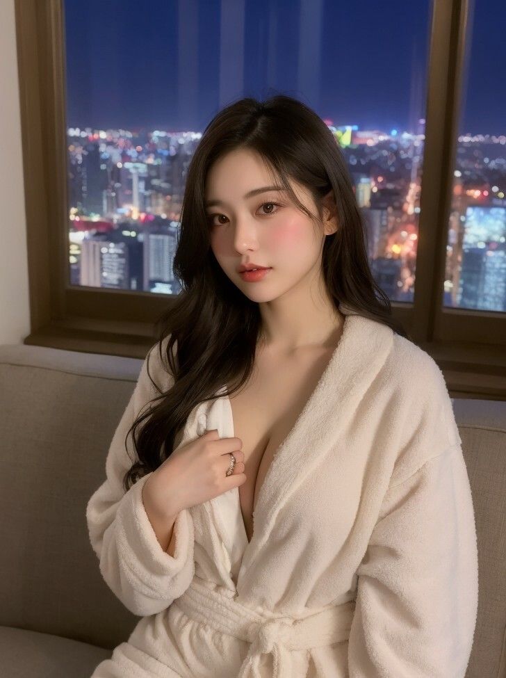 サンプル画像2:【美女名録】vol2.14  このあと、どうする？─バスローブの誘惑  200枚【AIヌードグラビア写真集】(AI美女制作参謀本部4課) [d_547857]