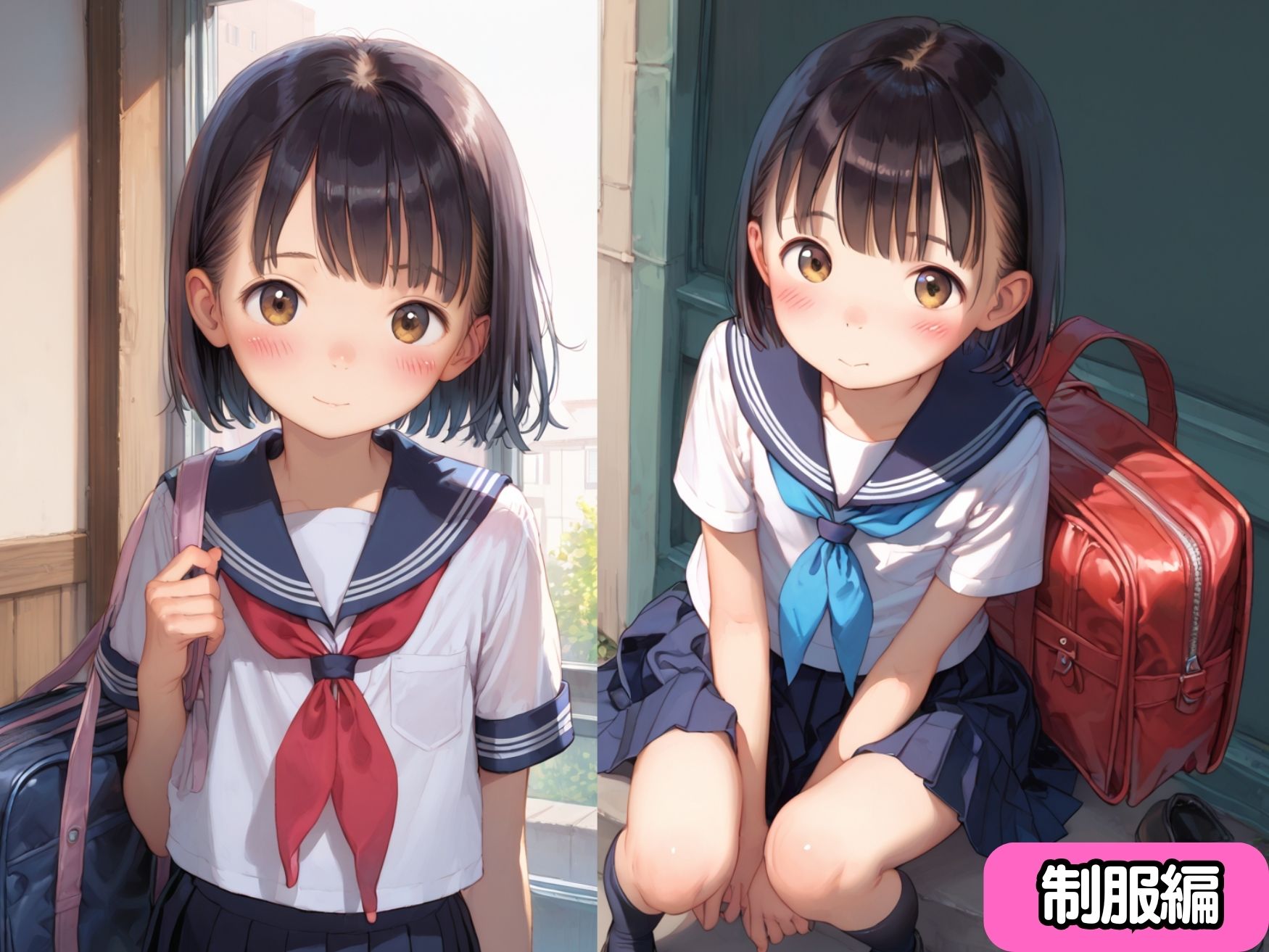 ぷにまん少女総集編【制服・スク水編】500枚4