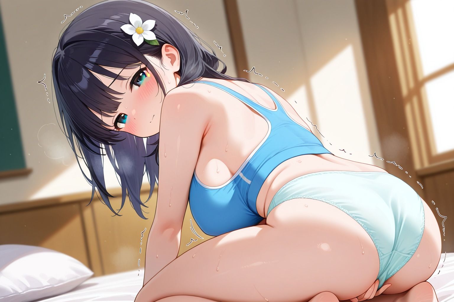 サンプル画像2:爆乳女子校生  保健室で見せつけオナニー(あらびきコショウ) [d_547935]