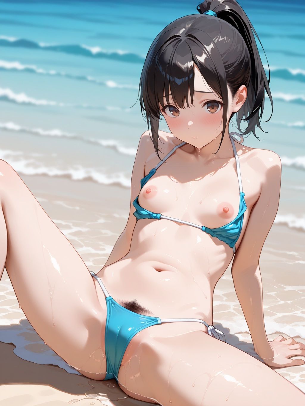 サンプル画像1:即ハメできる水着女子校生(デカめろん) [d_548000]