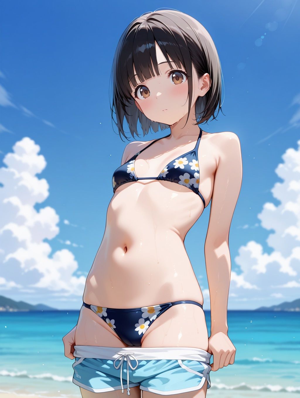 サンプル画像4:即ハメできる水着女子校生(デカめろん) [d_548000]