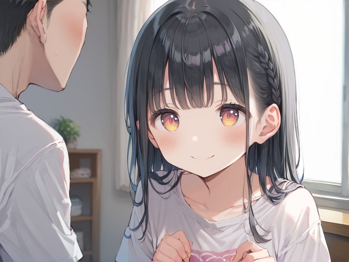 サンプル画像6:親に内緒でパイパン妹と家でヤリまくる話(にじのかなた) [d_548071]