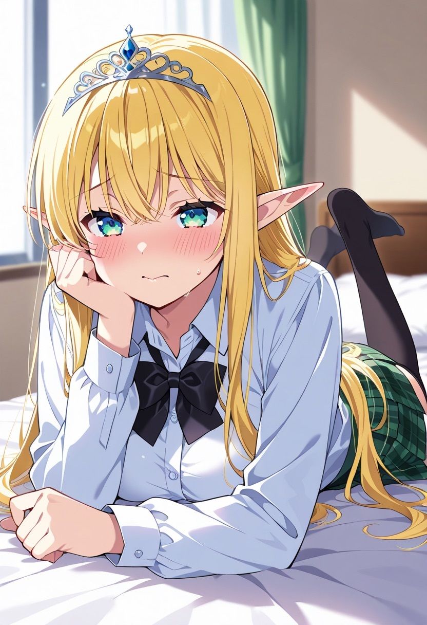 サンプル画像1:エルフ学園 拘束される従順な王女(ハーレムナイト) [d_548097]