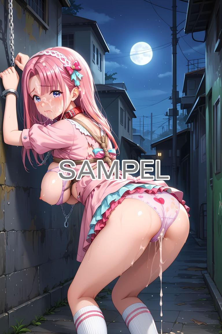 サンプル画像5:ロ○ータをフリフリ服のまま緊縛捕獲し強性顔射＆中出し(AIザッハトルテ) [d_548102]