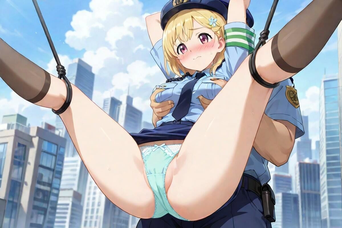 取り締まり強化中 縄で絡めとるセクシーポリス 画像1