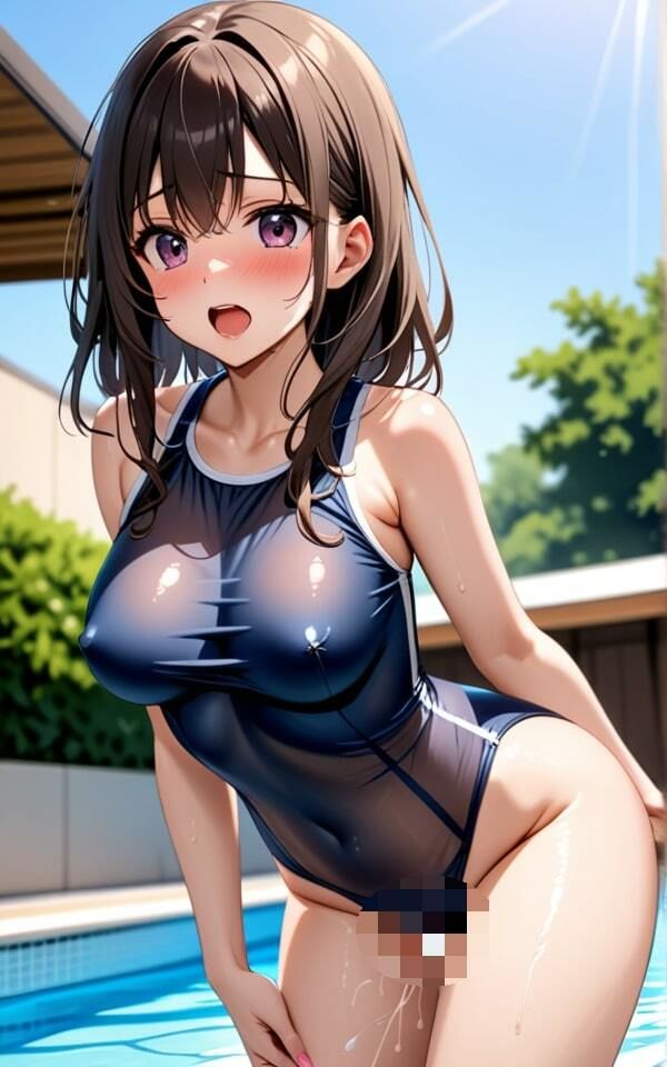 サンプル画像1:スケスケ水着がエロい「もしかして乳首見えてる？」(美女大好き妄想族) [d_548201]