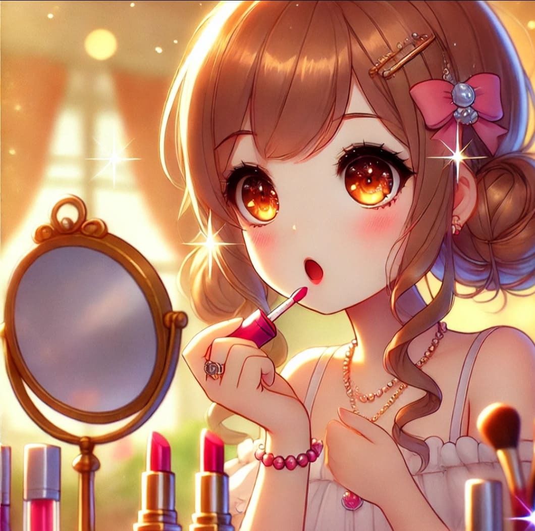 サンプル画像1:メイクで天使と悪魔(ブルーうさぎ) [d_548260]