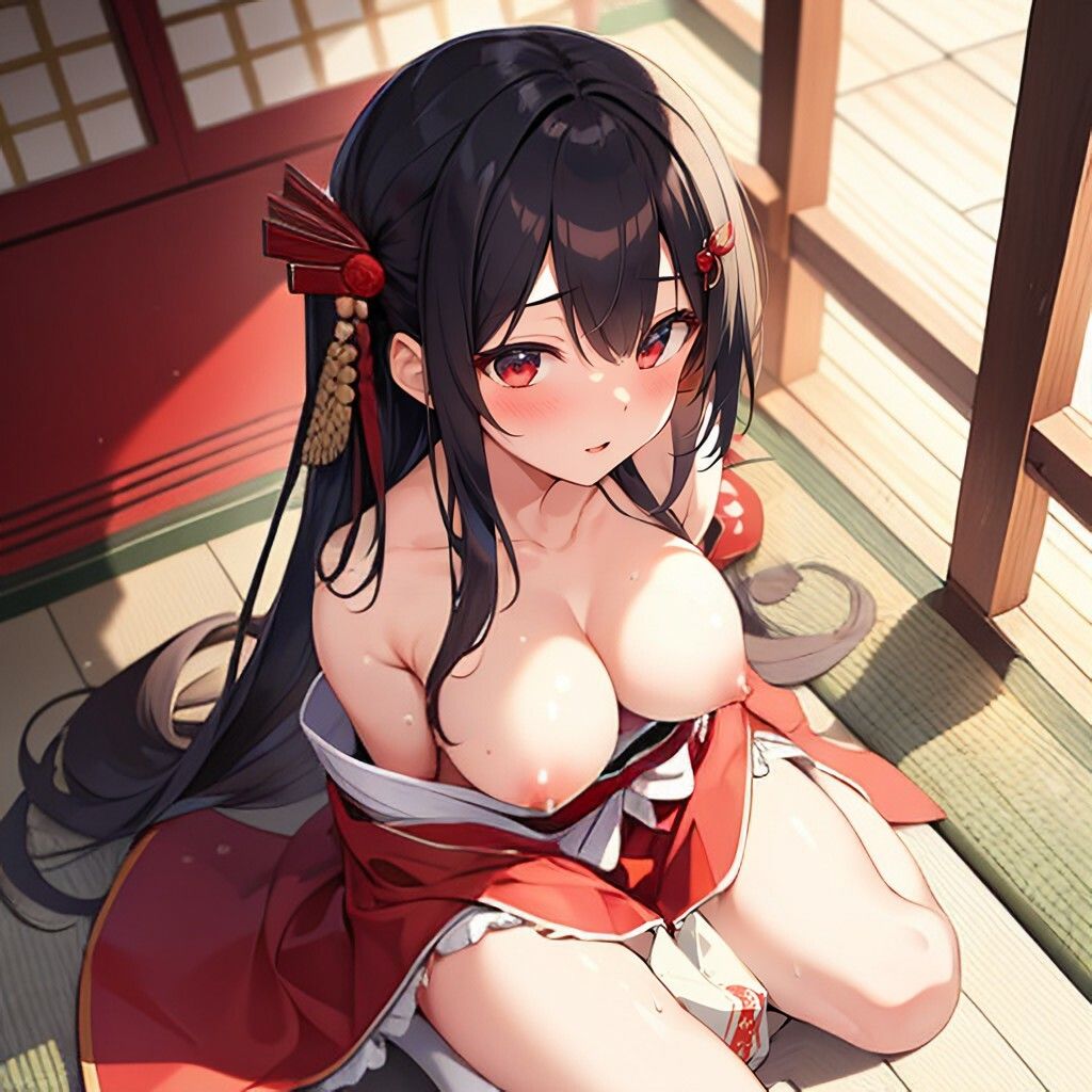 サンプル画像4:ちょっとえっちな巫女風美少女さん(ほげふが) [d_548449]