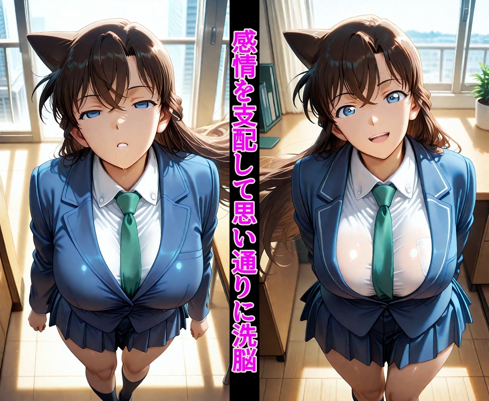 サンプル画像1:感情支配でエロ女に洗脳調教〜毛◯蘭〜(アヘ顔好き集まれ！！ぬき処・朱作) [d_548478]