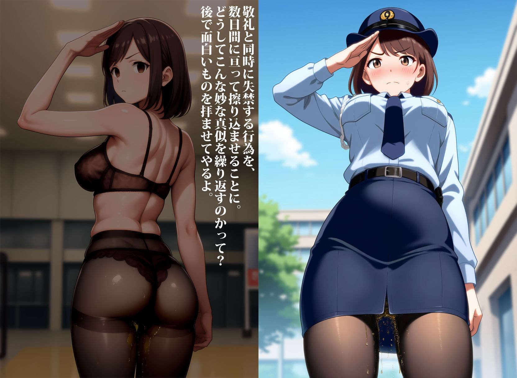 生意気な婦警をお漏らし公僕に調教した件 画像8