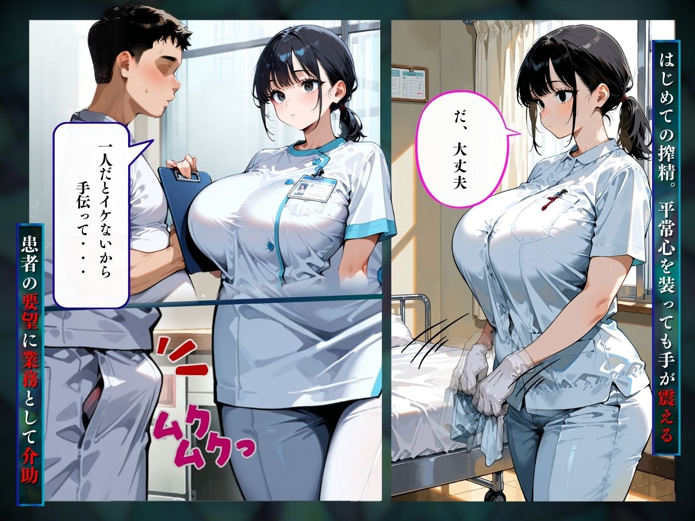 サンプル画像4:新人ナースひとりではじめての搾精(性春出版) [d_548510]