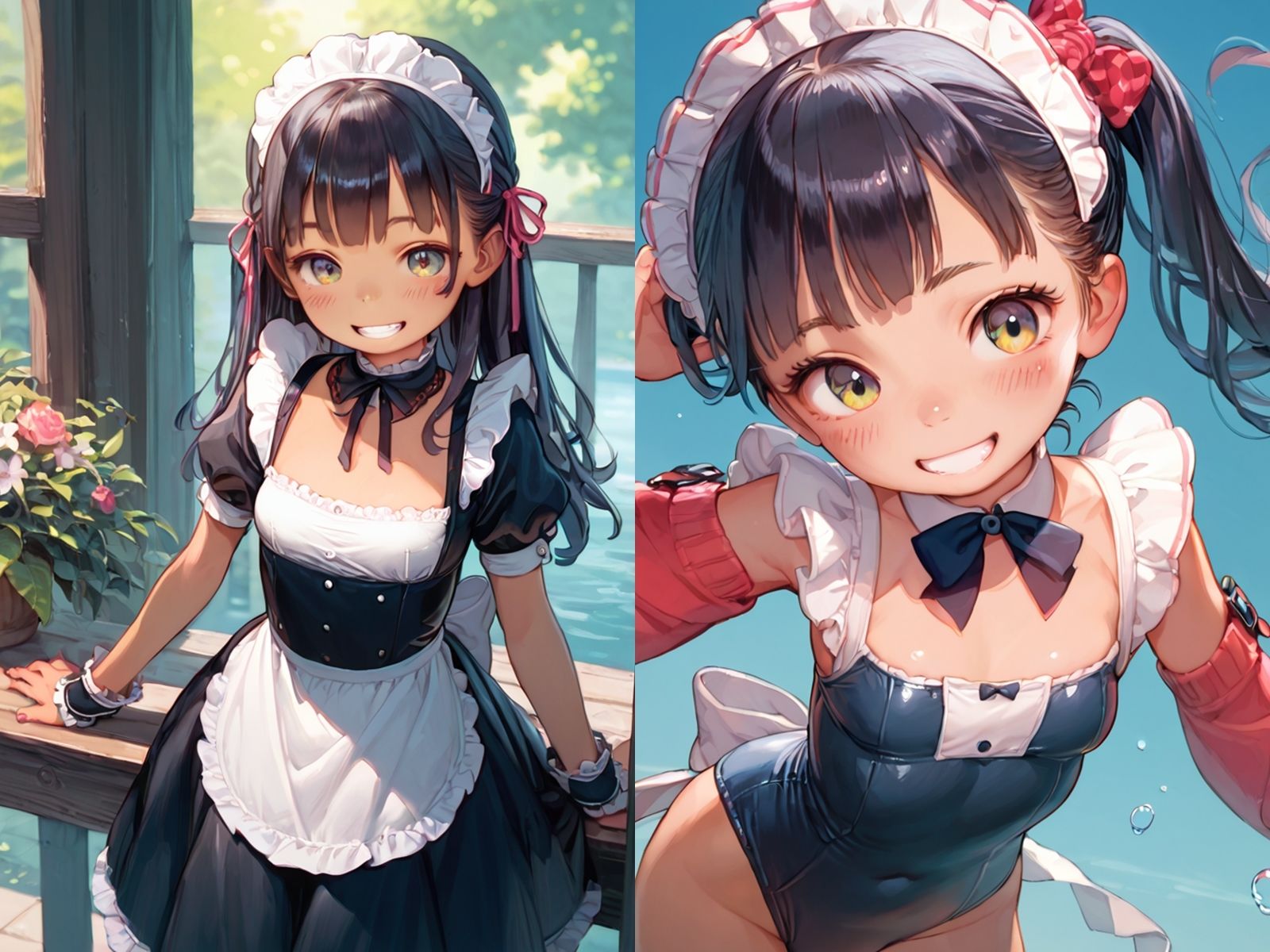 サンプル画像1:妹みたいなちっぱい黒髪メイドとセックスしまくった【ボテ腹あり】(メスの本能) [d_548561]