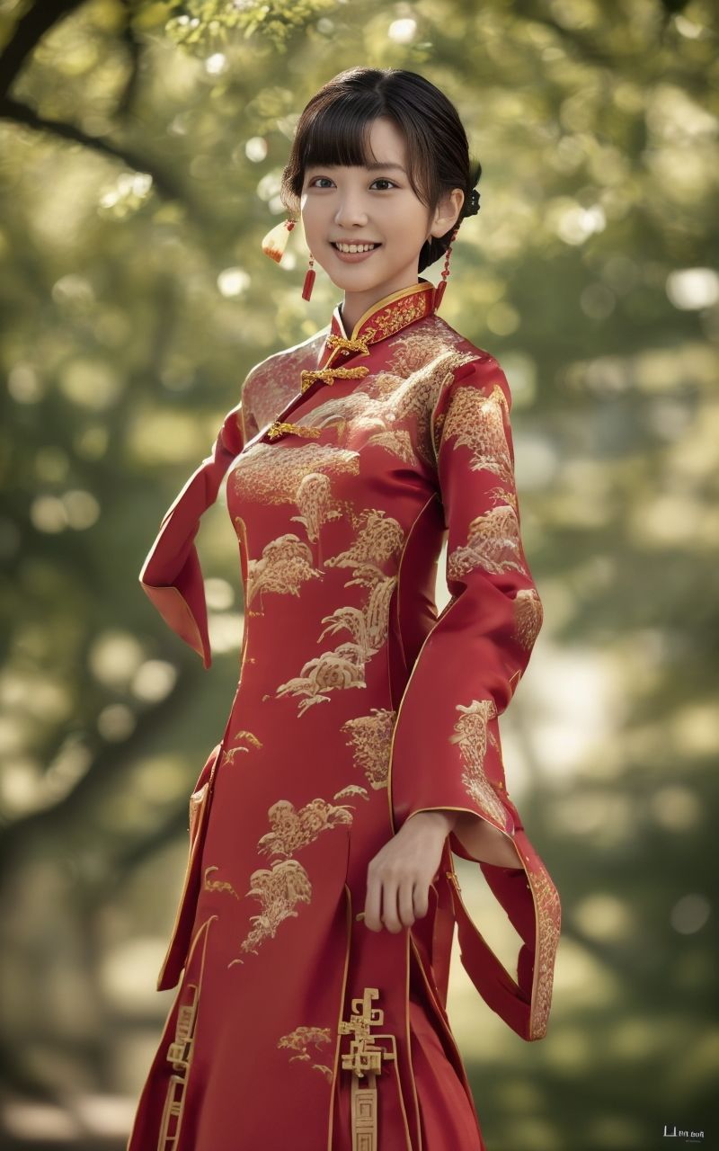 サンプル画像2:AI美女写真集┃チャイナドレスの乙女(AI美女写真集┃清楚な大人) [d_548817]