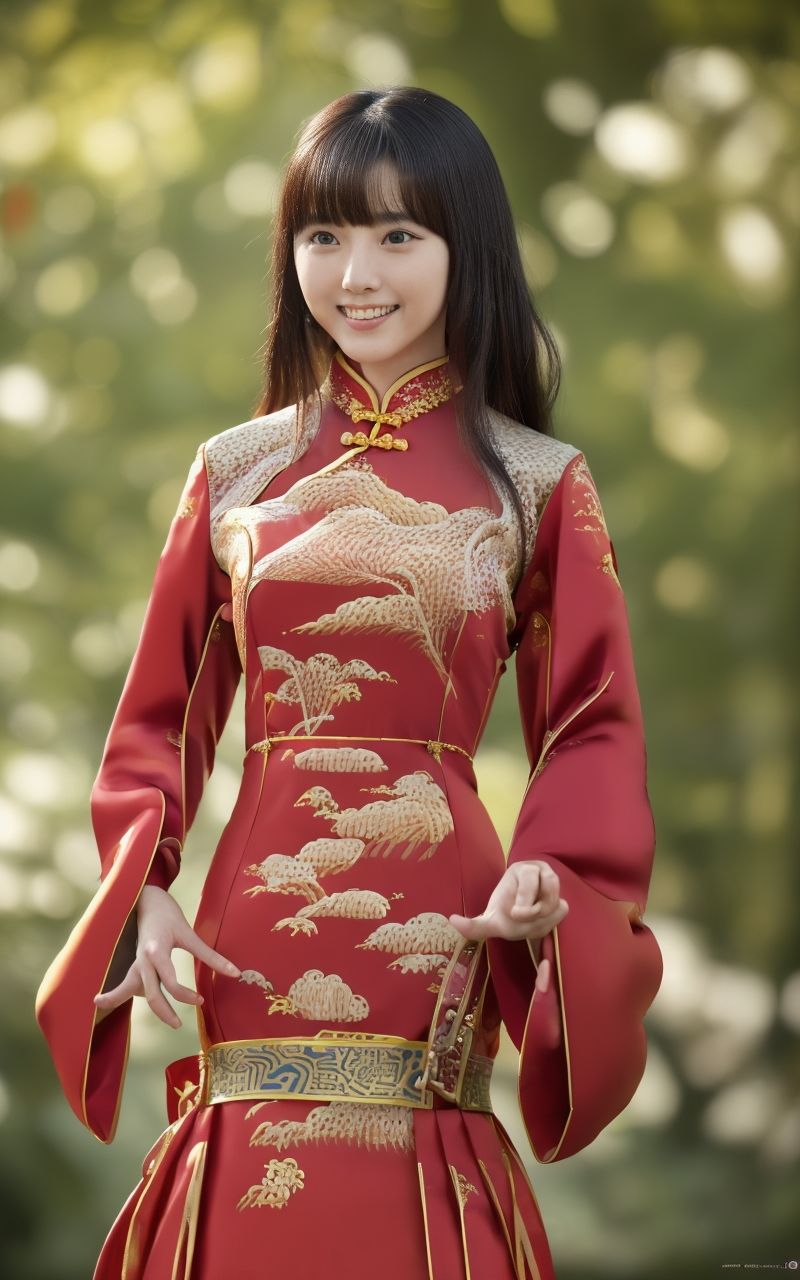 サンプル画像4:AI美女写真集┃チャイナドレスの乙女(AI美女写真集┃清楚な大人) [d_548817]