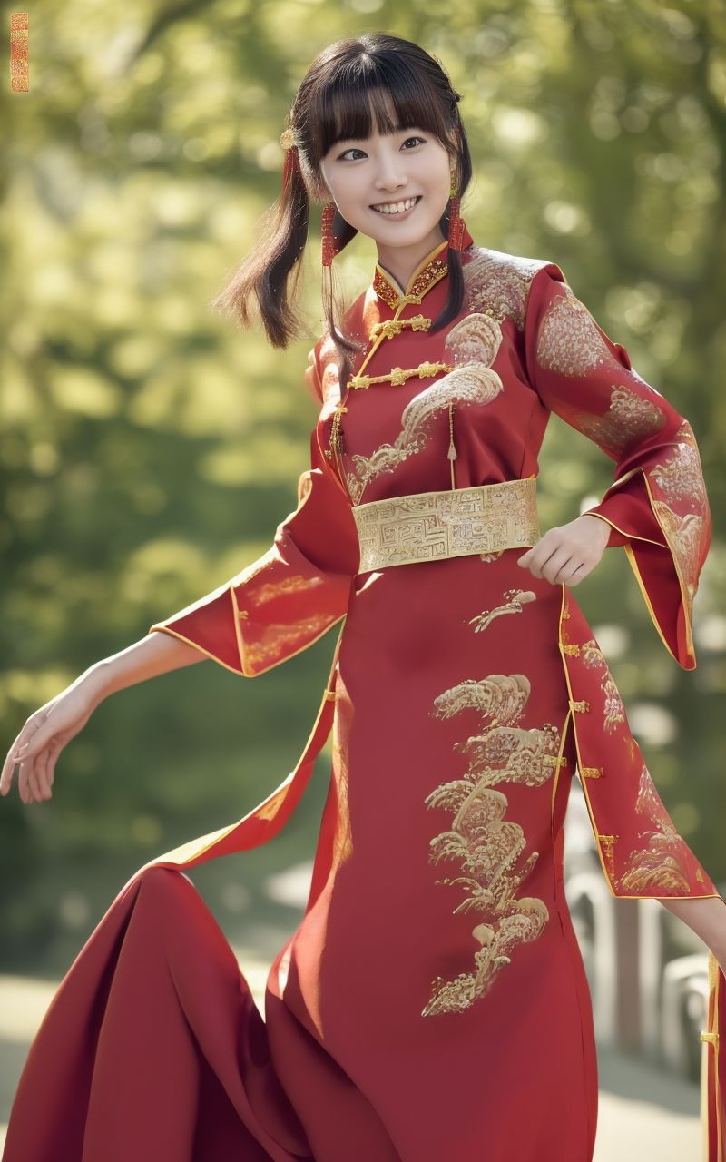 サンプル画像5:AI美女写真集┃チャイナドレスの乙女(AI美女写真集┃清楚な大人) [d_548817]