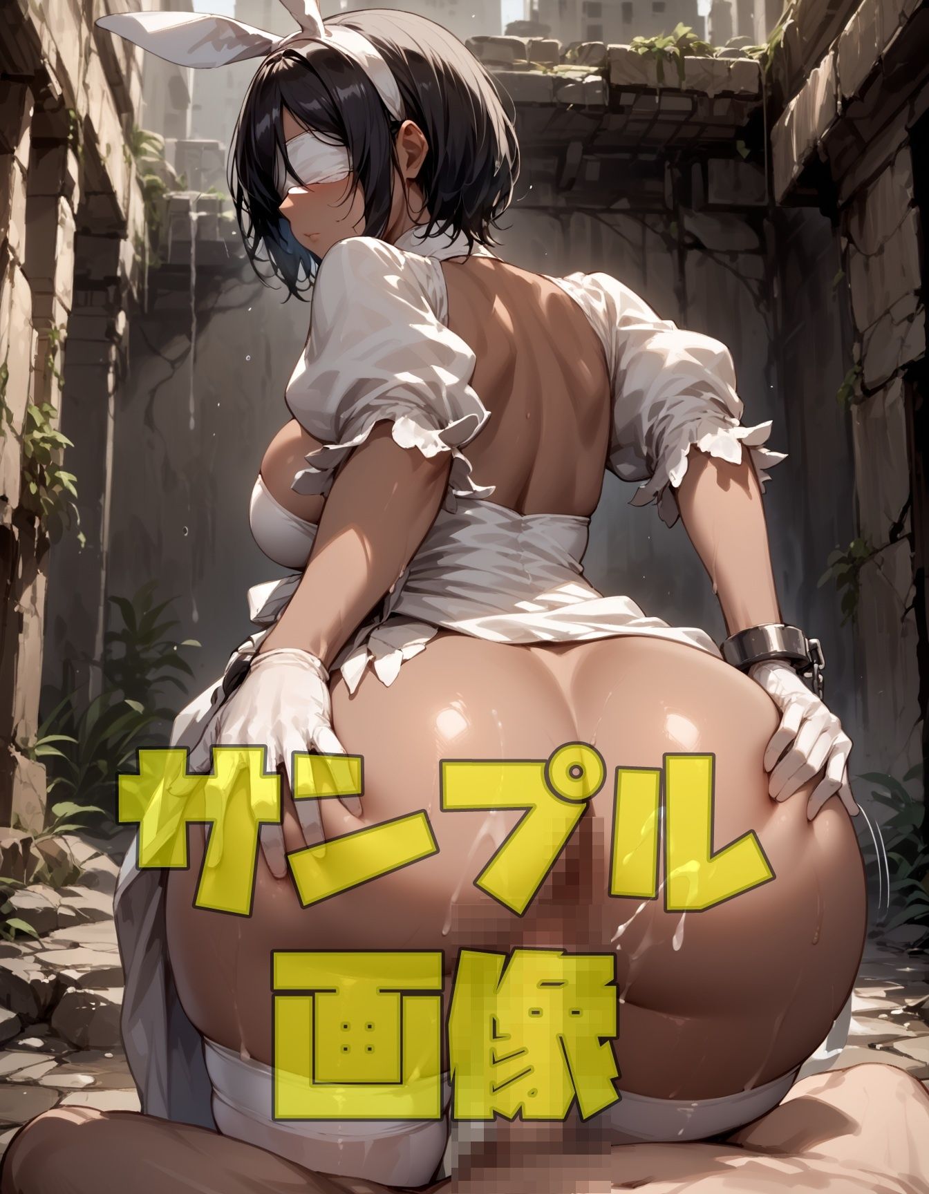 サンプル画像5:黒い兎に白いオイルを満タンで。(ツチノコ工房) [d_548886]