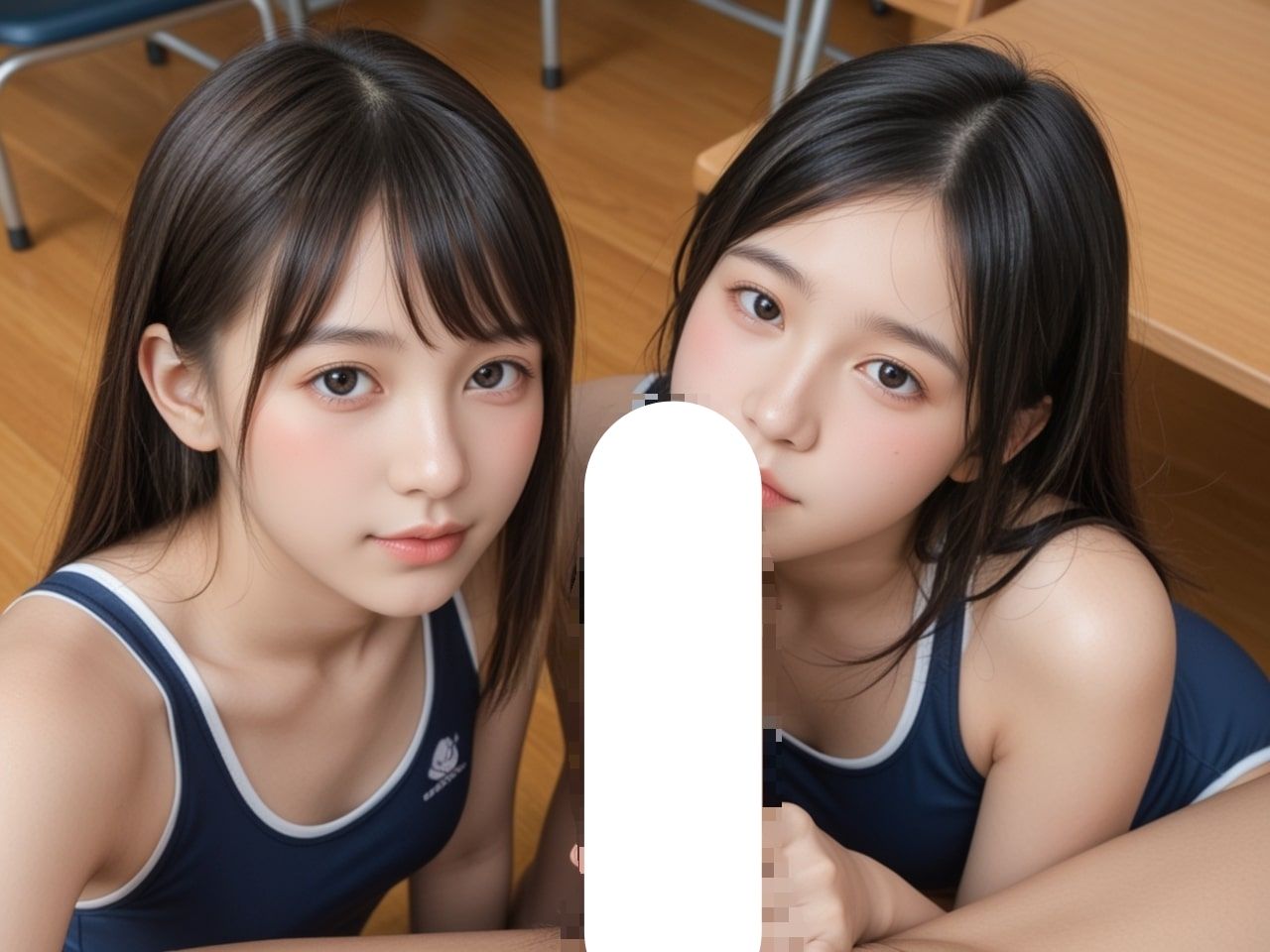 サンプル画像5:教室スク水顔射スペルマぶっかけ美少女(てへぺろクラブ) [d_549014]