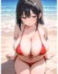 ジト目の巨乳美少女とビーチで！2
