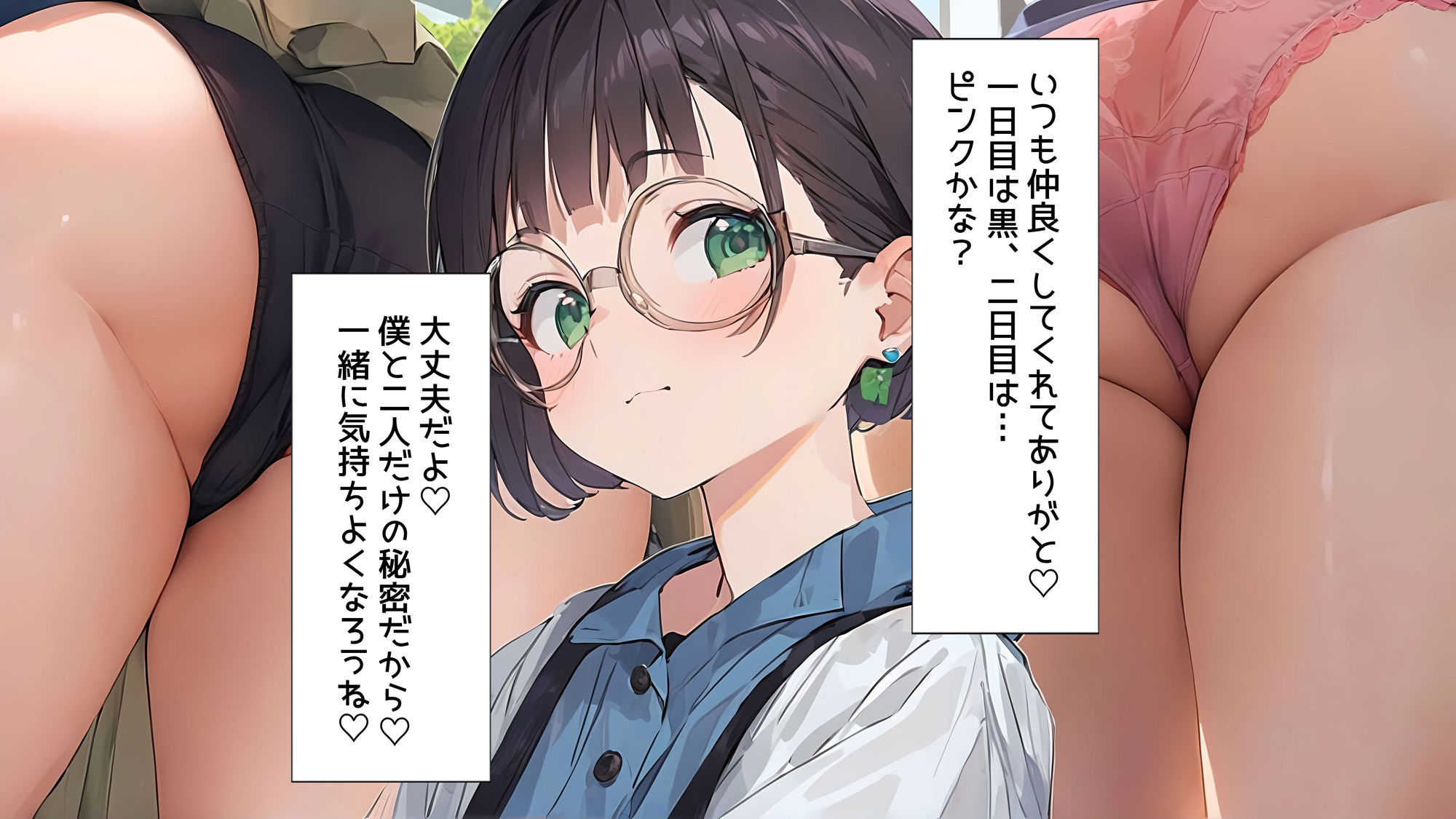 サンプル画像4:僕は眼鏡女子の下着で興奮する(日替わりさん) [d_549047]