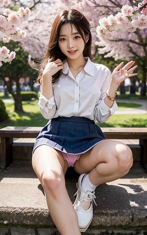 サンプル画像2:女子大生お花見パンチラ画像集(榊原大造) [d_549091]