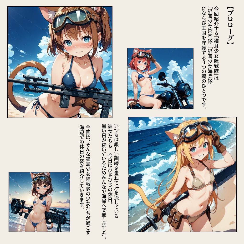 サンプル画像1:ねこみみ連合王国見聞録 シリーズ  1「猫耳少女陸戦隊の休日」(みこっちゃん出版) [d_549094]