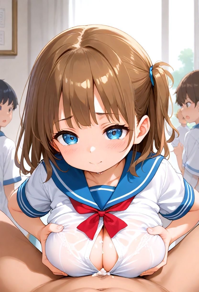 サンプル画像1:巨乳の妹はお兄ちゃんとエッチしたい 「いっぱい出して気持ち良いの？」(nes_aiart) [d_549108]