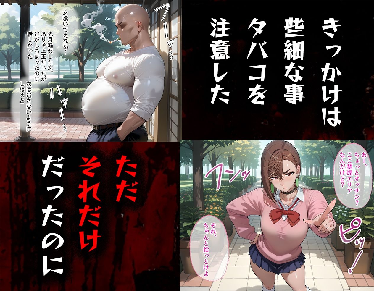 サンプル画像1:タバコを注意しただけなのに ダンダダン  綾瀬桃編(きぷろす) [d_549152]