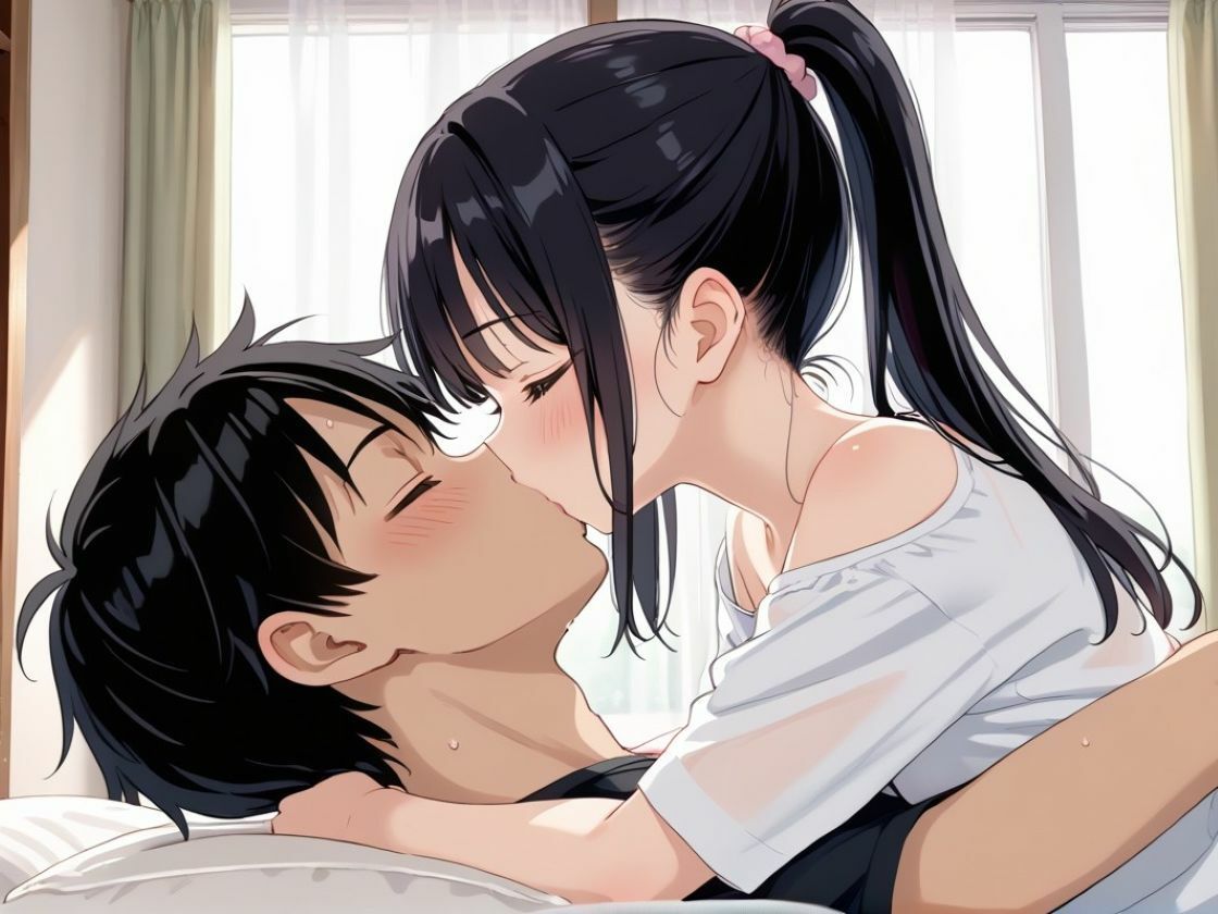 サンプル画像1:ポニーテール幼なじみと秘密の性生活(ハメリアばなな) [d_549263]