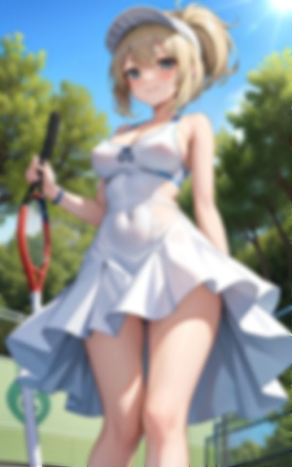 サンプル画像1:可愛いテニス部の先輩がめちゃくちゃイヤラシイ恰好で挑発してくる件について…。(AIらぶSHOW) [d_549264]