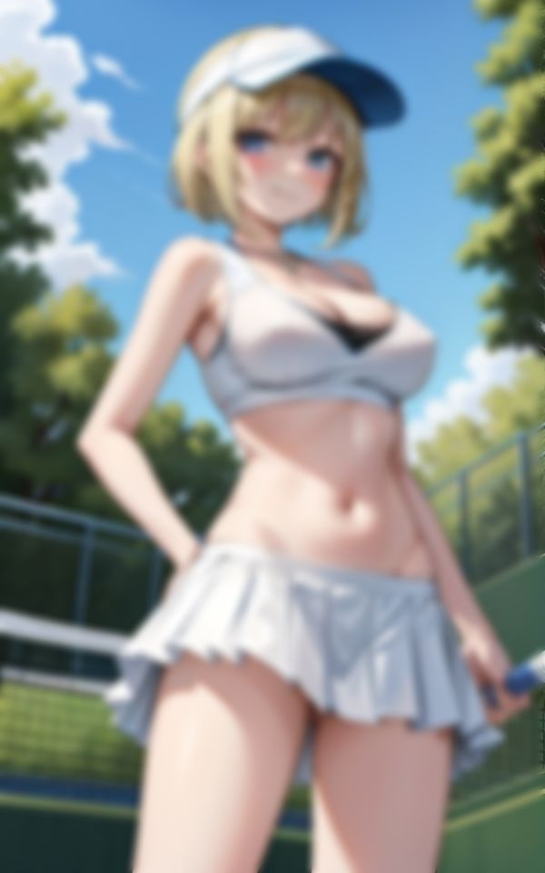 サンプル画像5:可愛いテニス部の先輩がめちゃくちゃイヤラシイ恰好で挑発してくる件について…。(AIらぶSHOW) [d_549264]