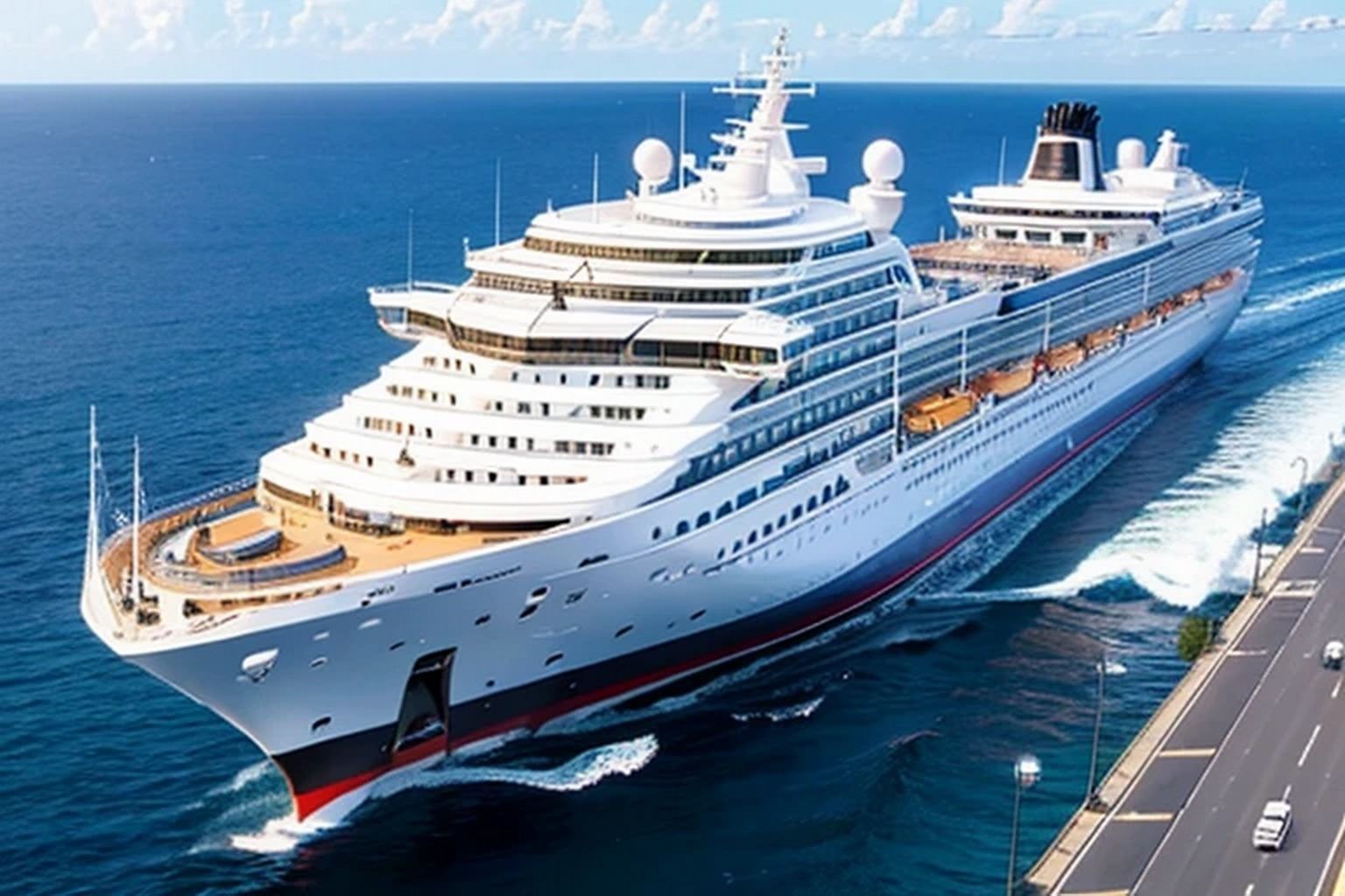 サンプル画像6:フェリー・豪華客船  背景素材(豊川内角) [d_549280]