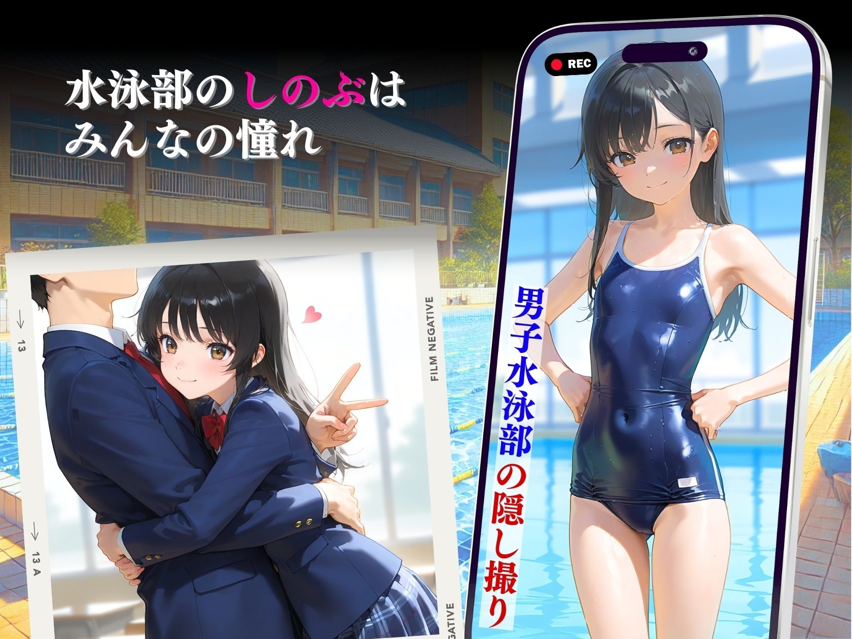 サンプル画像2:狙われたスク水処女「彼よりずっと太い…」(推し娘) [d_549476]
