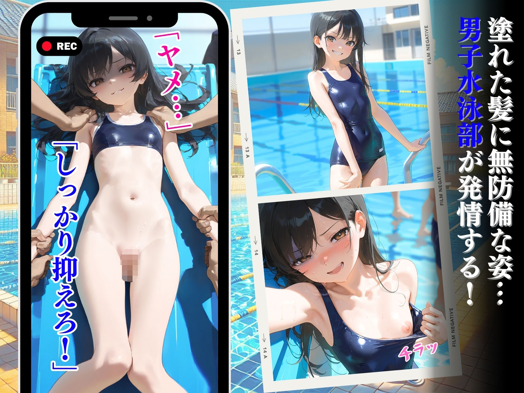 サンプル画像3:狙われたスク水処女「彼よりずっと太い…」(推し娘) [d_549476]