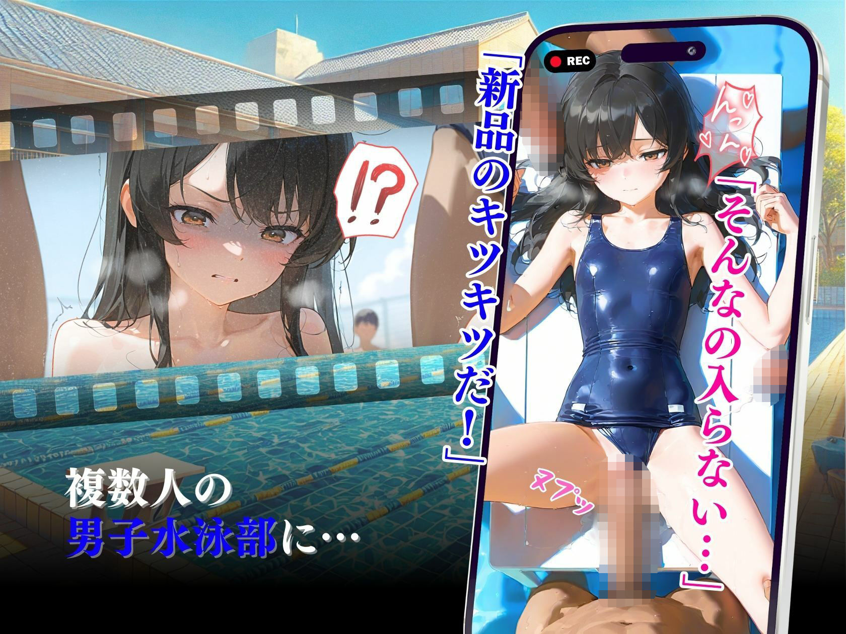 サンプル画像4:狙われたスク水処女「彼よりずっと太い…」(推し娘) [d_549476]
